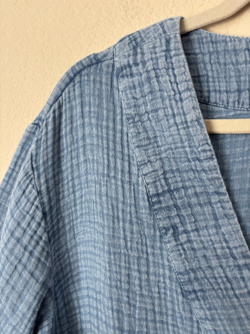 Faherty Dune Organic Cotton Boho Gauze Popover V-Neck Blouse Top - Picture 8 of 15